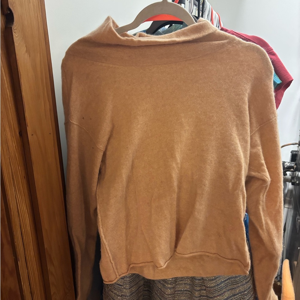 Free People Tan Cashmere Sweater